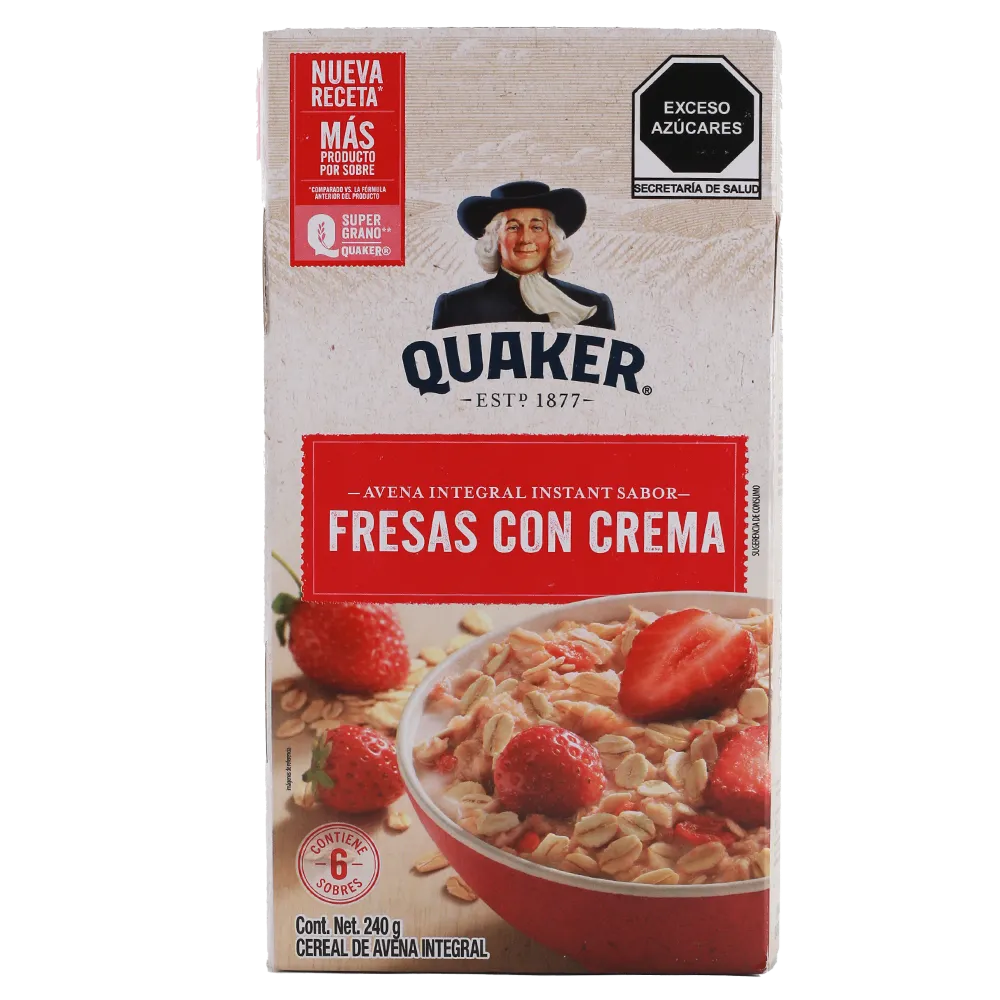 Avena Instantanea Fresas Con Crema Quaker 240 g