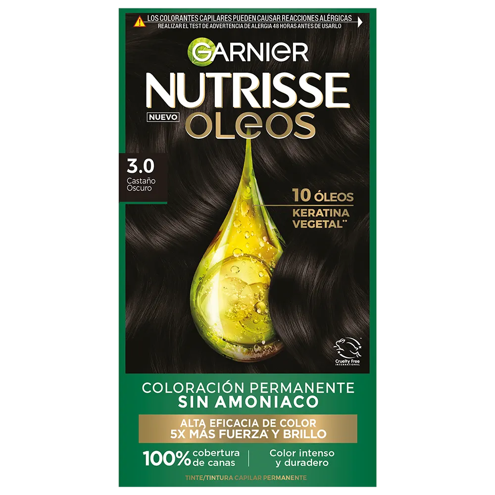 Tinte Tono 30 Nutrisse Oleos 1 Pza