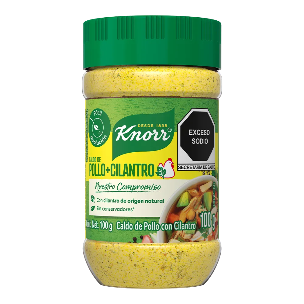 CALDO DE POLLO CON CILANTRO KNORR 100 GRAMOS
