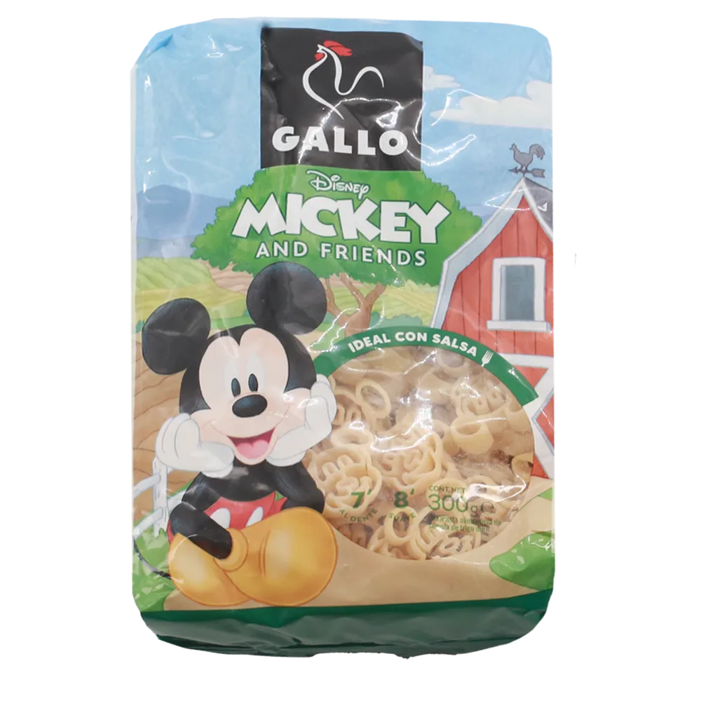 PASTA PARA SOPA MICKEY GALLO 300 GRAMOS