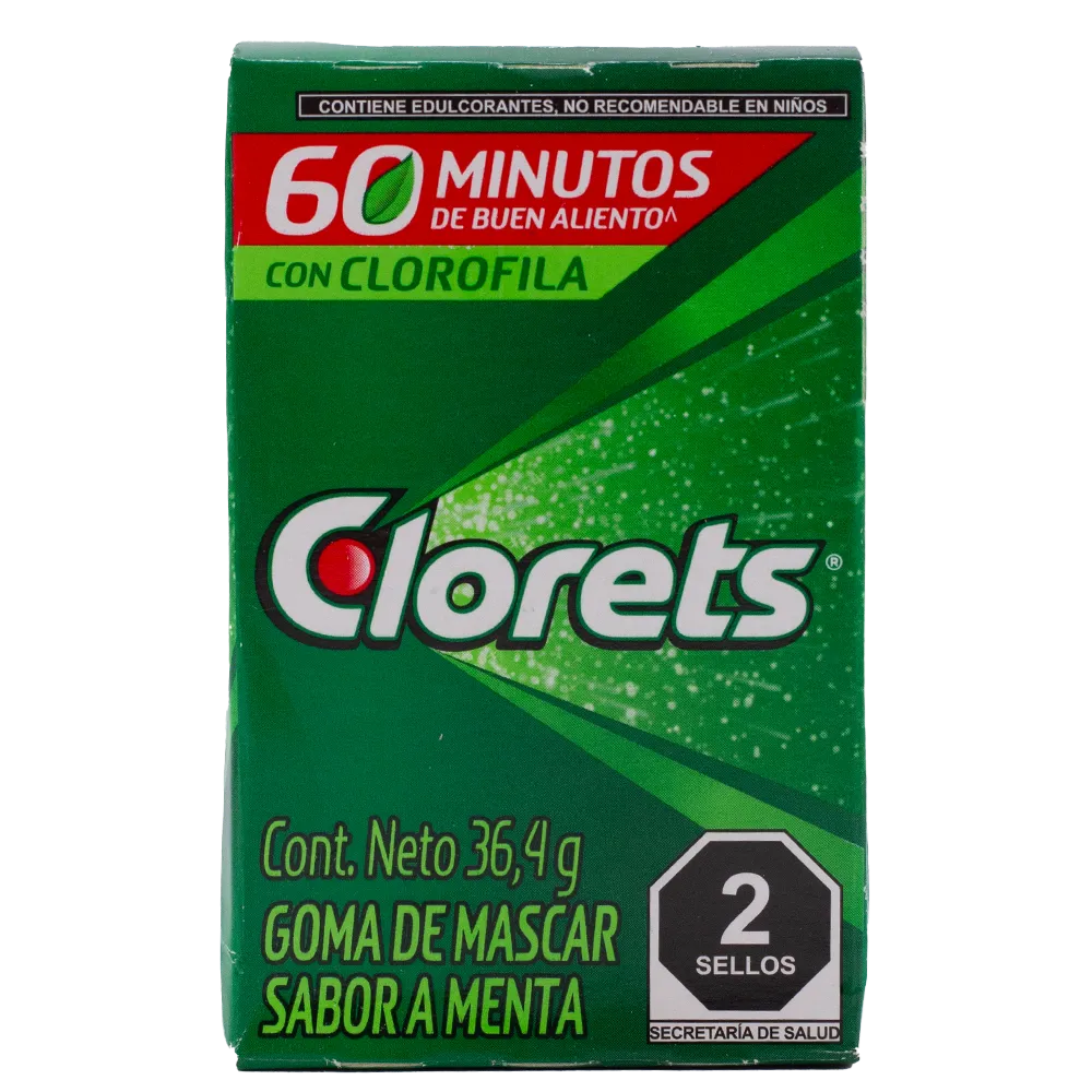 Goma De Mascar Menta Clorets 36.4 g