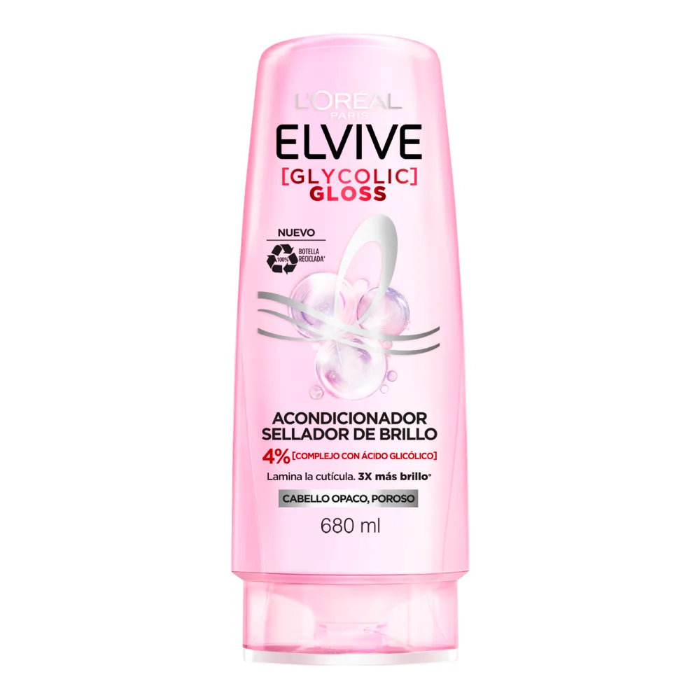 Acondicionador Glycolic Gloss Elvive 680 Ml