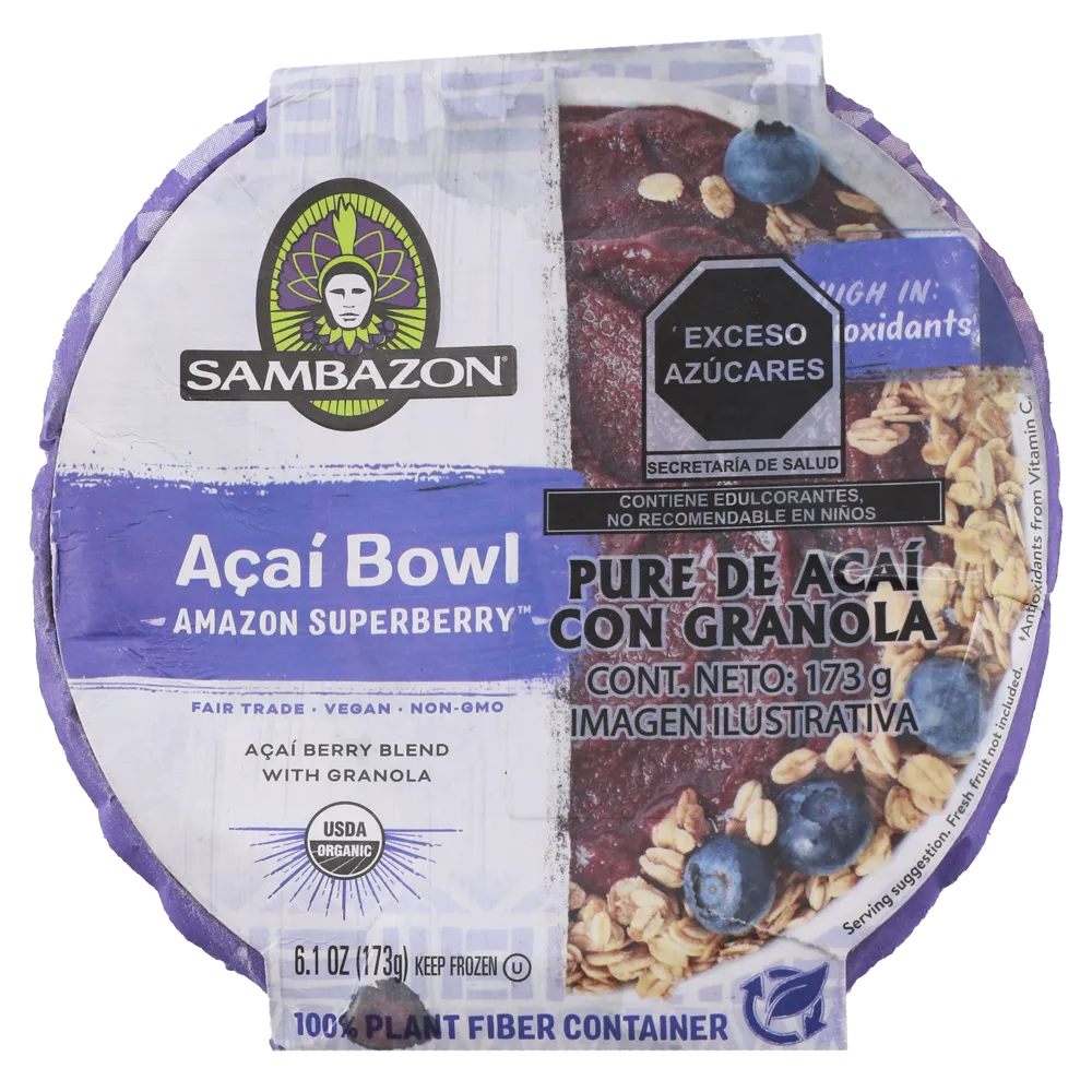 BOWL PURE DE ACAI SUPERBERRY SAMBAZON 173 GRAMOS