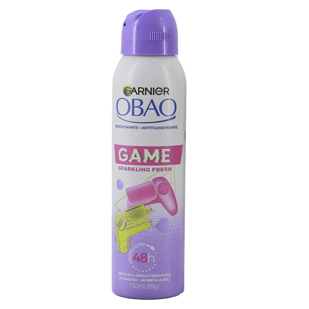 Desodorante+Antitranspirante Aerosol Game Sparkling Fresh Obao 150 Ml