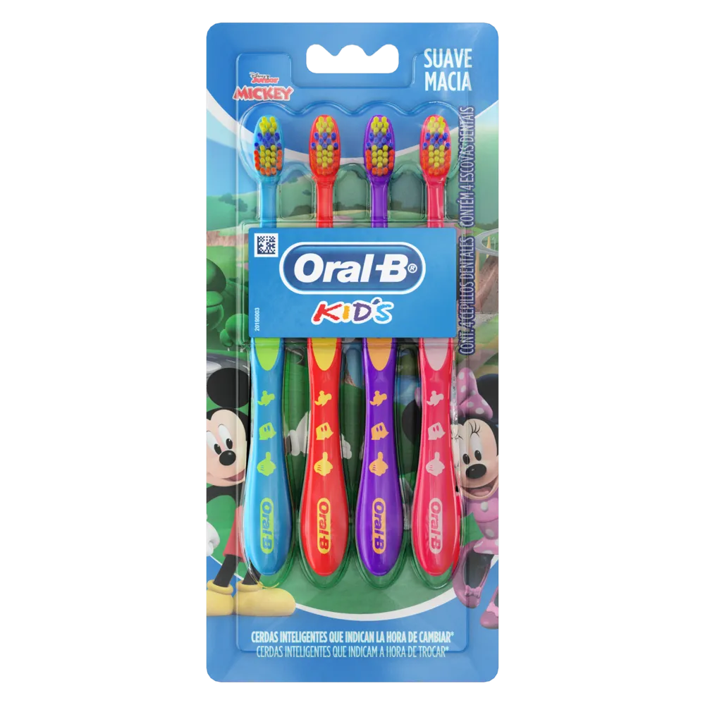 Cepillo De Dientes Kids Mickey Oral B 4 Pza