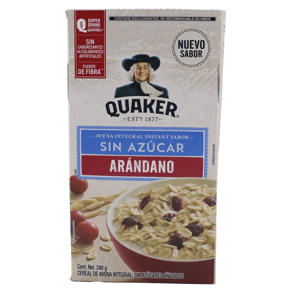 Avena Instantanea Arandano Sin Azucar Quaker 240 g