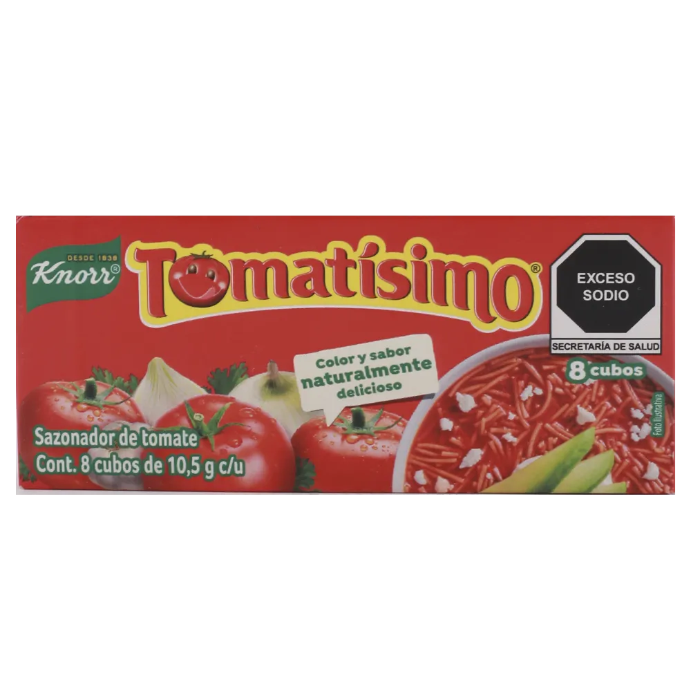 Sazonador De Tomate Tomatisimo 8 Cubos Knorr 84 g