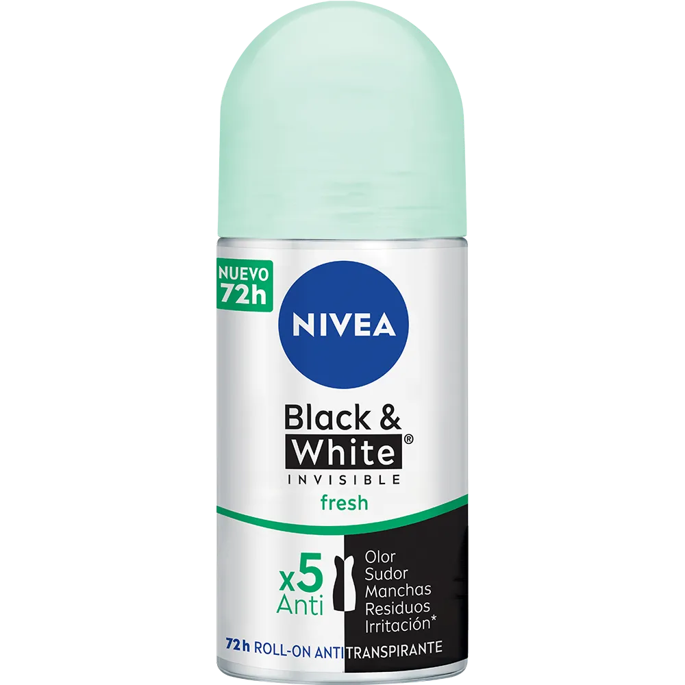 Antitranspirante Roll On Black&White Invisible Nivea 50 Ml