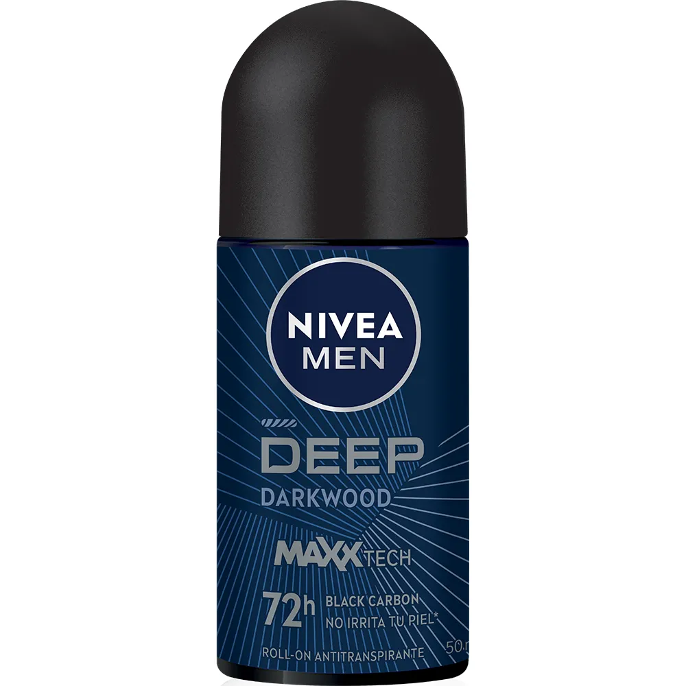 ANTITRANSPIRANTE ROLL ON DEEP BLACK CARBON NIVEA MEN 50 MILILIT