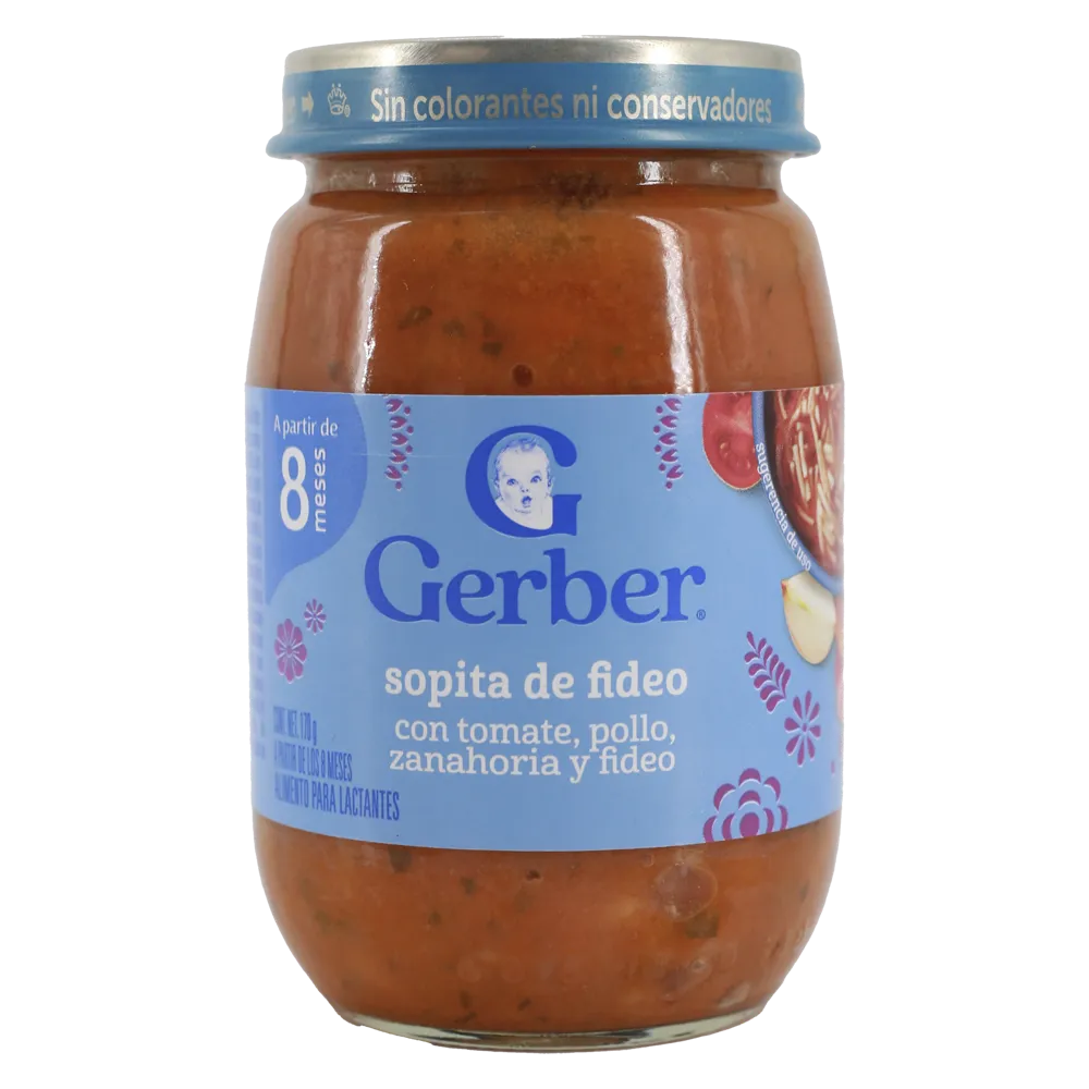 PAPILLA TERCERA ETAPA SOPITA GERBER 170 GRAMOS