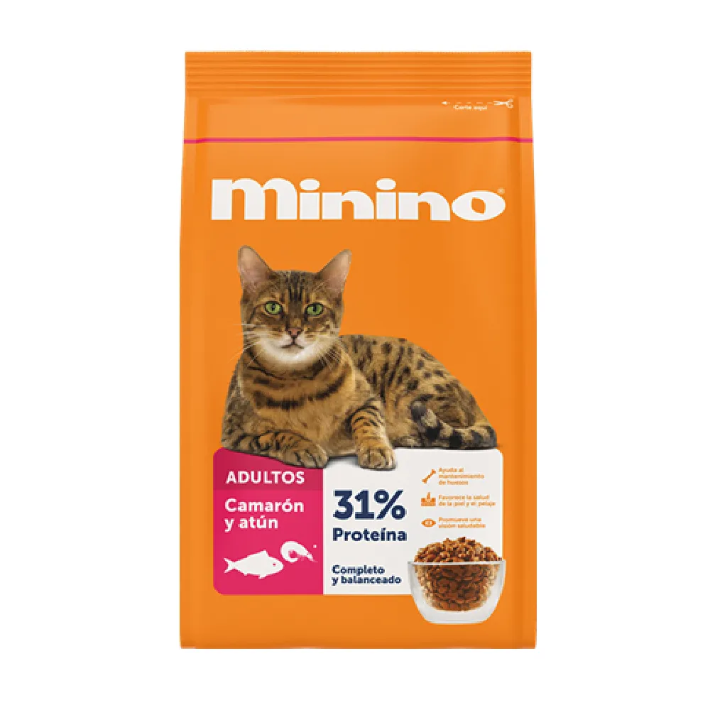 Alimento Seco Para Gato Camaron Y Atun Minino Plus 3 Kg