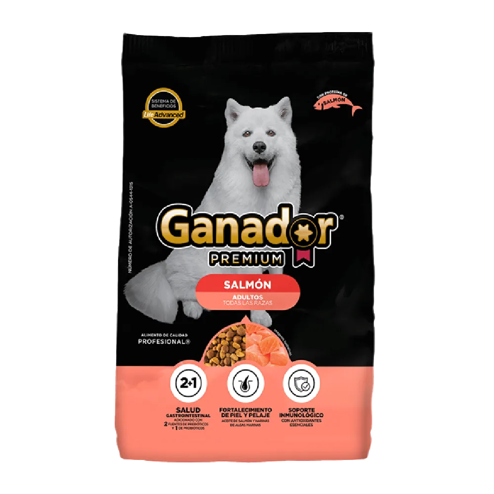 Alimento Seco Para Perro Adulto Salmon Ganador Premium 4 Kg