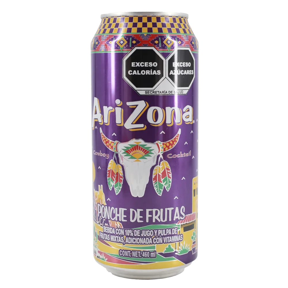 Te Helado Liquido Ponche De Frutas Arizona 460 Ml