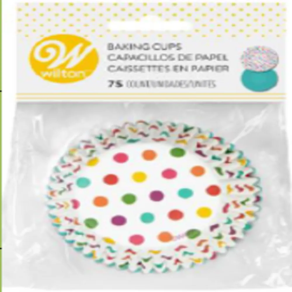 WILTON CAPACILLO STD PUNTOS COLORIDOS 75 PIEZAS WILTON 1 PIEZA