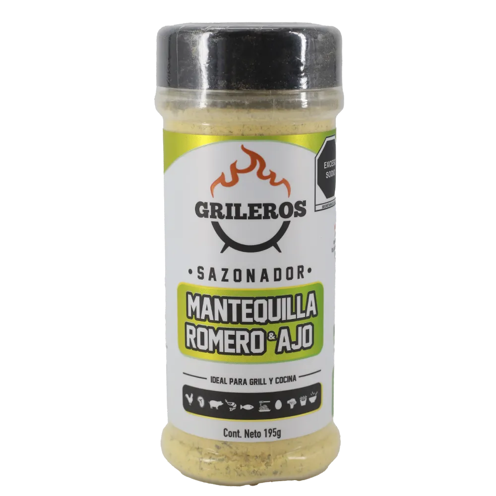 SAZONADOR MANTEQUILLA ROMERO Y AJO GRILEROS 195 GRAMOS