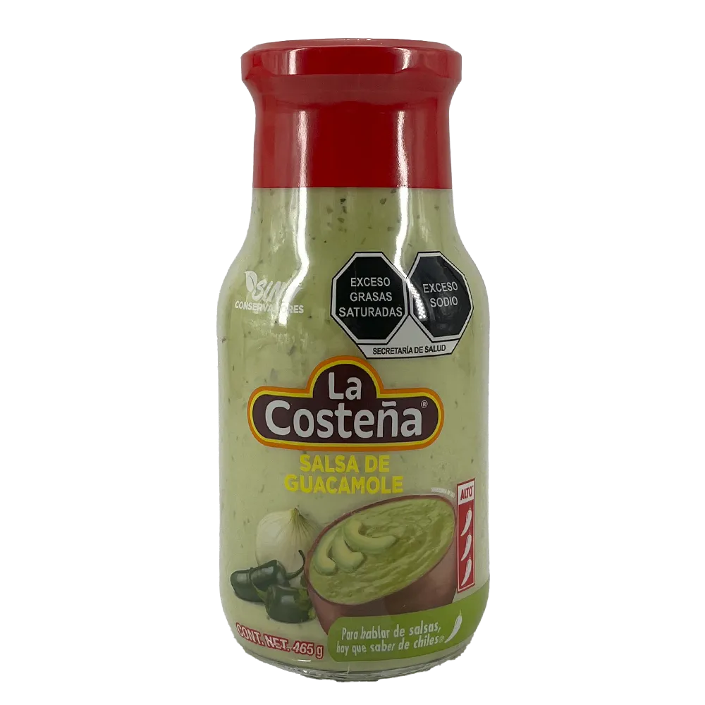 SALSA CASERA DE GUACAMOLE LA COSTEÑA 465 GRAMOS