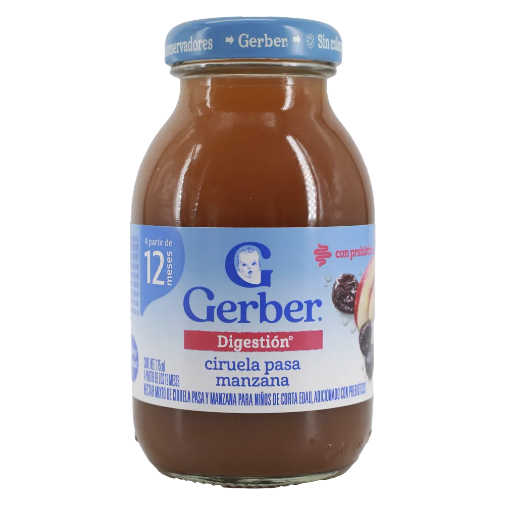 NECTAR SEGUNDA ETAPA CIRUELA MANZANA GERBER 175 GRAMOS