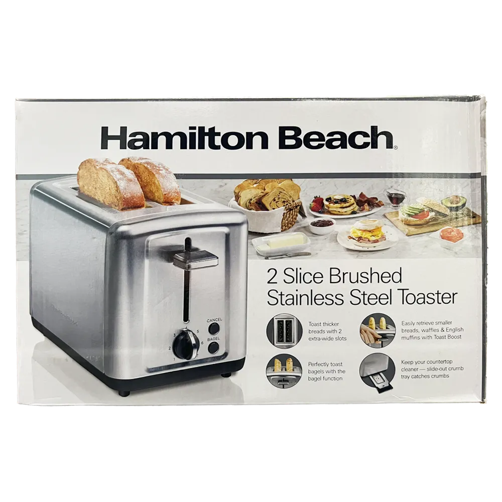 TOSTADOR ACERO INOXIDABLE HAMILTON BEACH 1 PIEZA