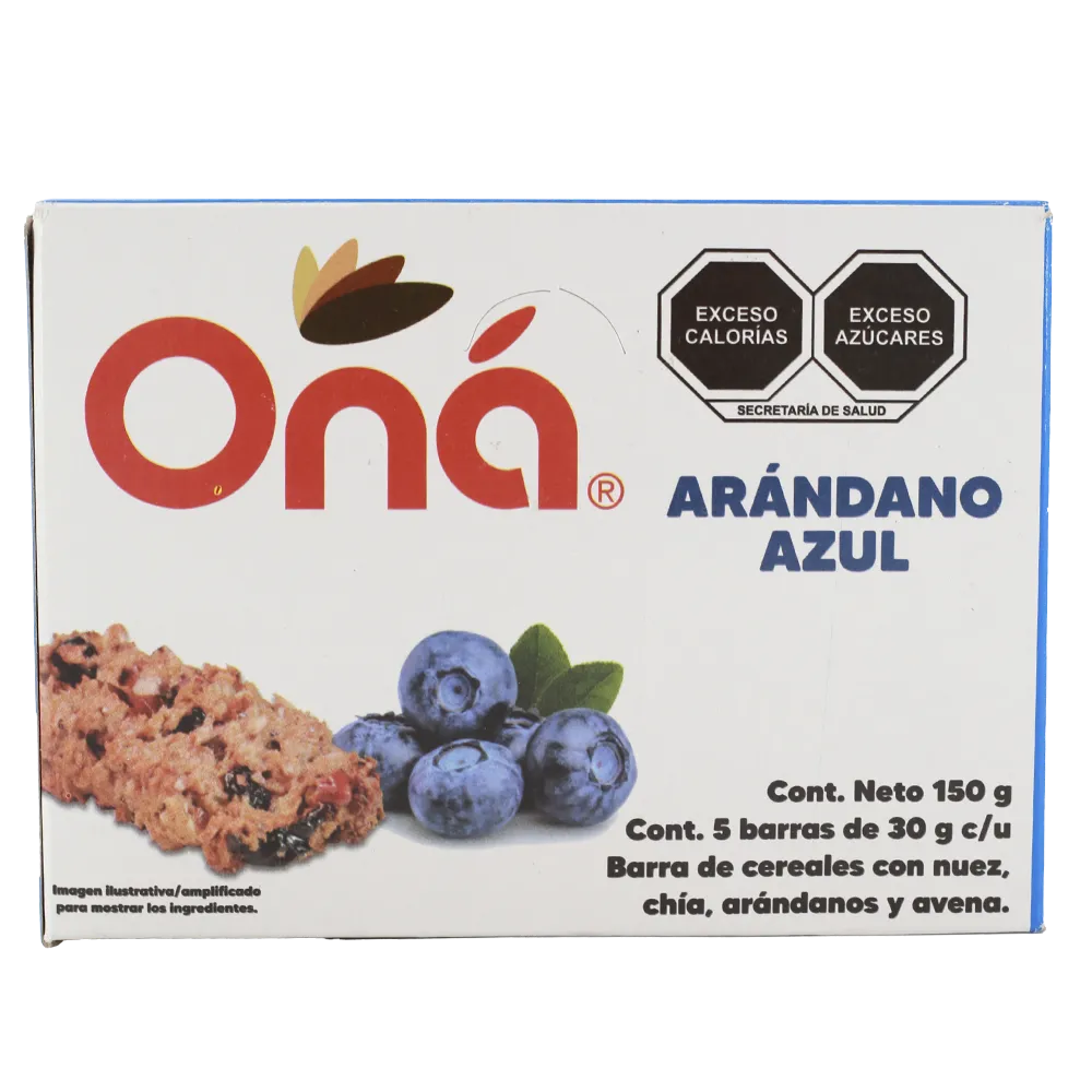 Barra De Cereal Arandano Azul Ona 30 Gr
