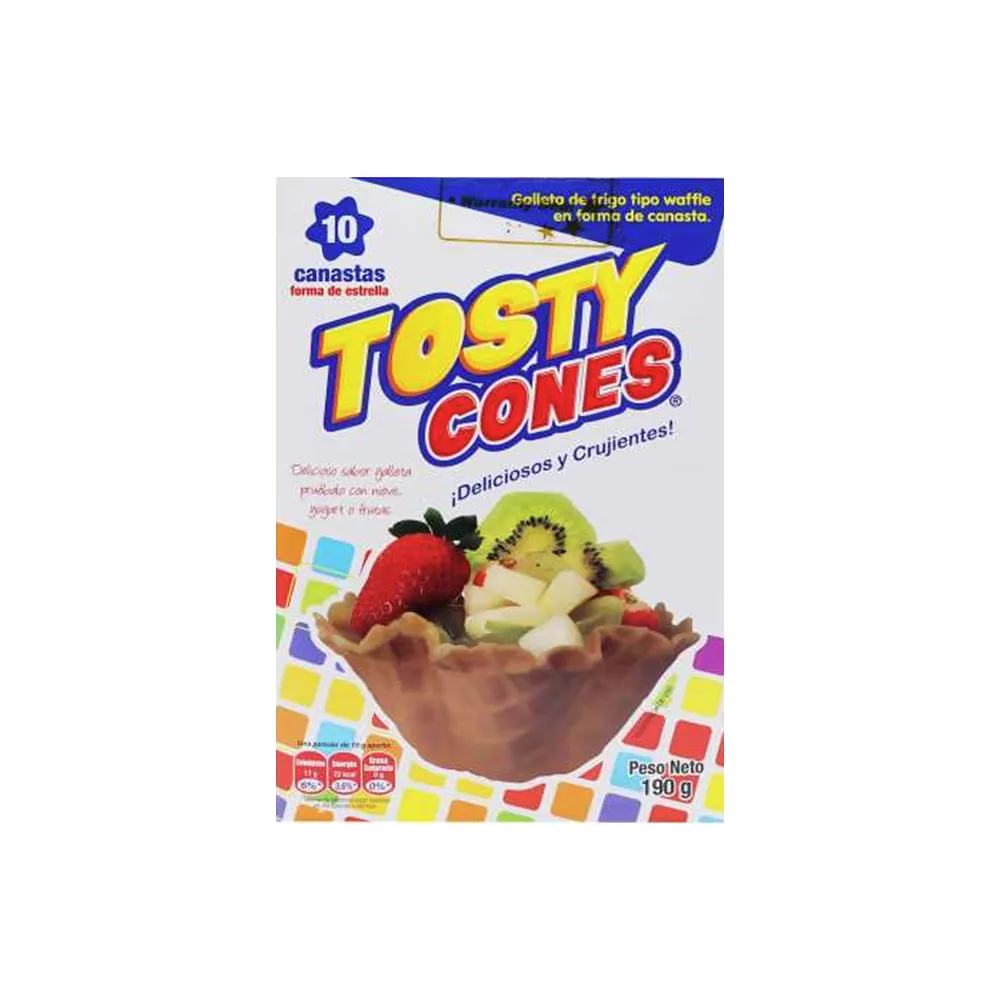 CANASTAS DE WAFFLE TOSTY CONES 190 GRAMOS