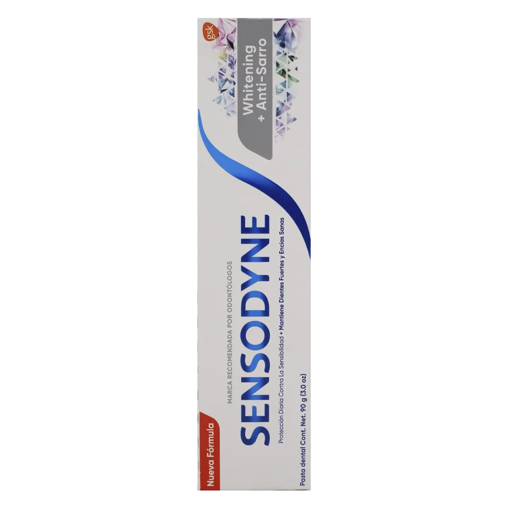 PASTA DENTAL WHITENING+ ANTI SARR SENSODYNE 90 GRAMOS