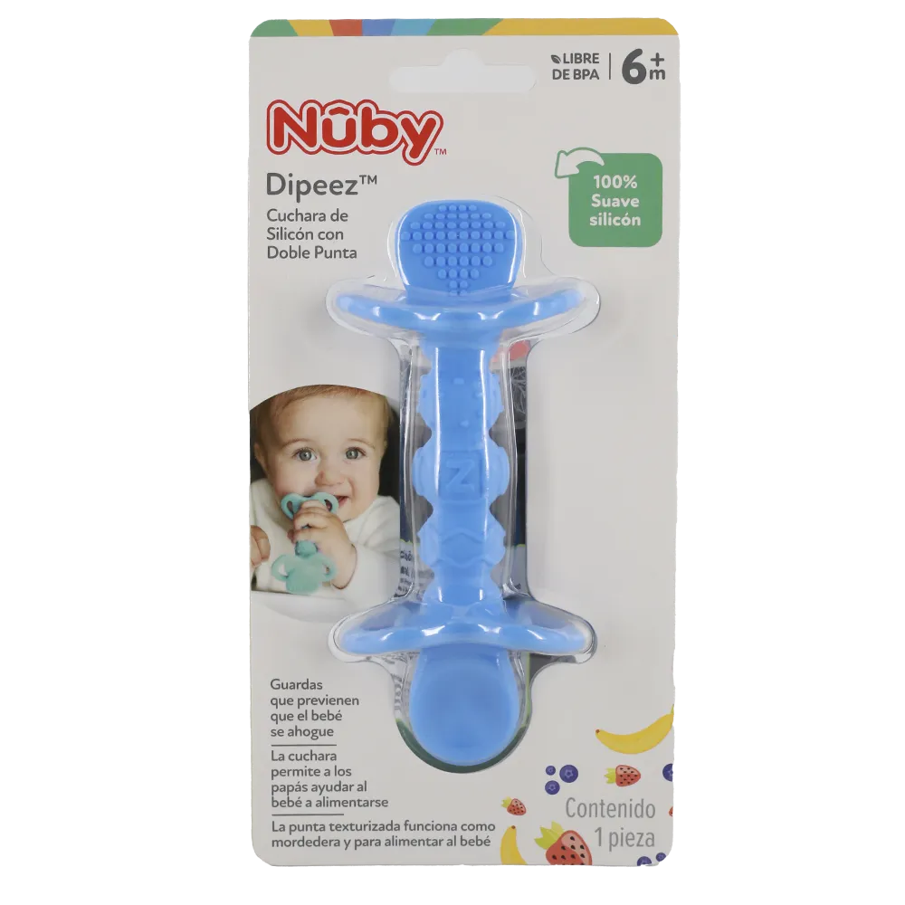CUCHARA MORDEDERA DE SILICON NUBY 1 PIEZA