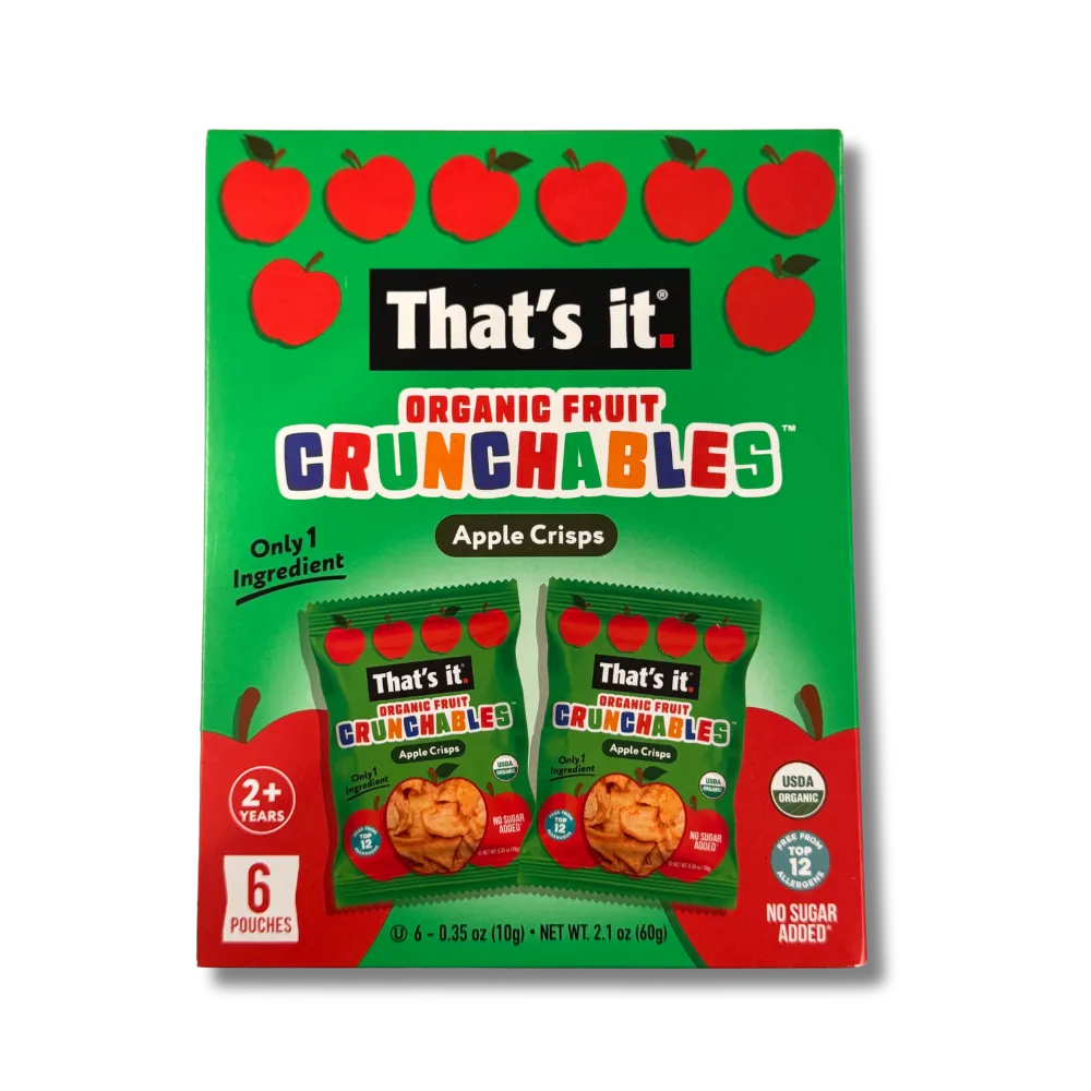 CRUNCHABLES MANZANA CRISPS THAT´S IT 60 GRAMOS