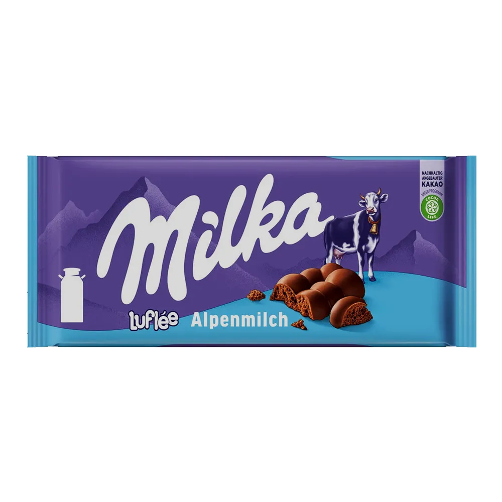 TABLETA CHOCOLATE CON LECHE LUFLEE MILKA 90 GRAMOS