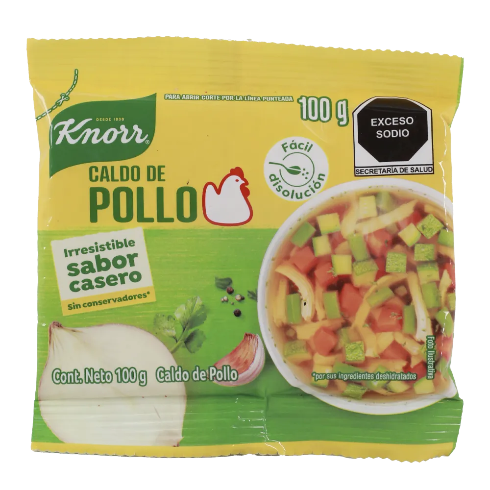 CALDO DE POLLO BOLSA KNORR 100 GRAMOS