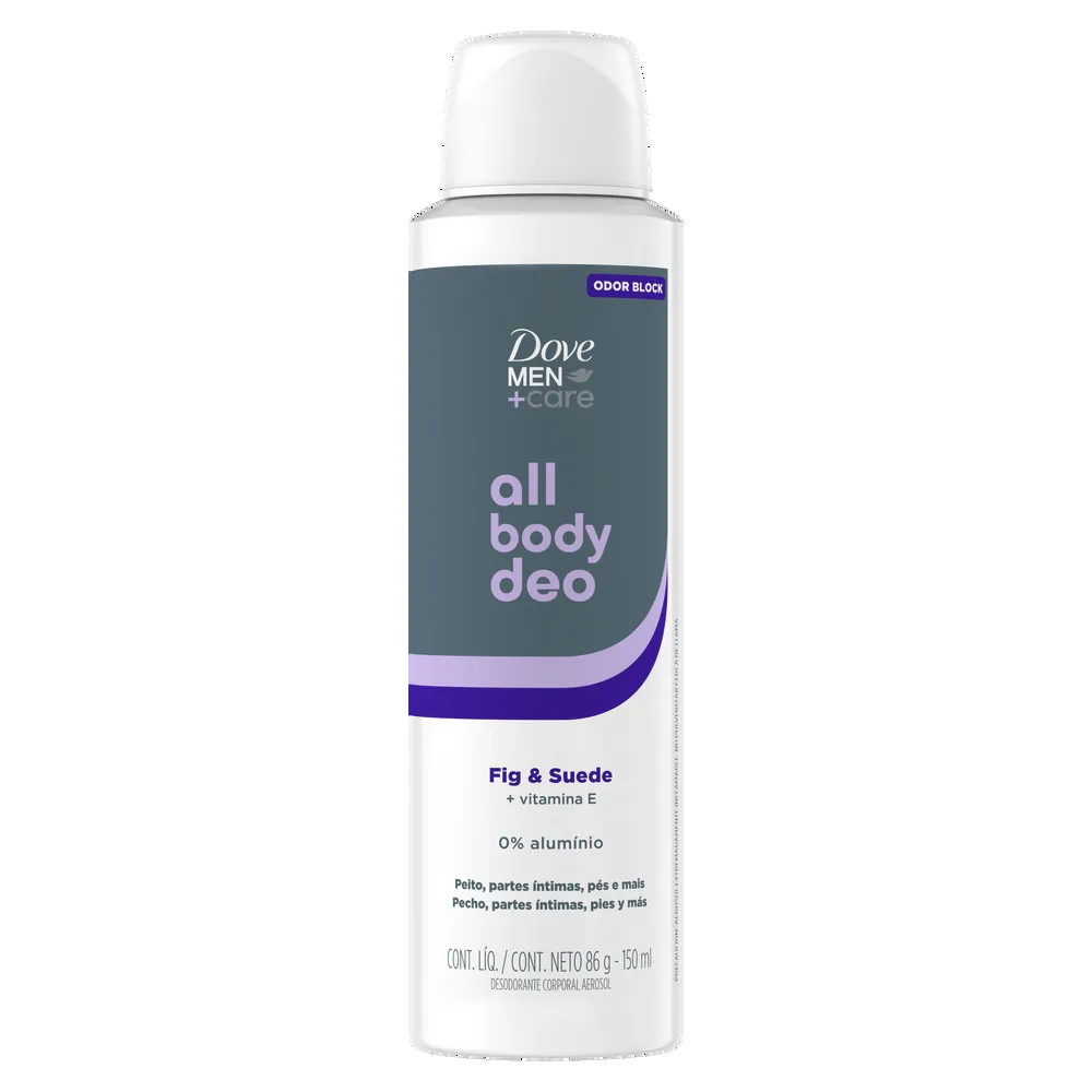 DESODORANTE ALL BODY AEROSOL FIG & SUEDE DOVE MEN 150 MILILI