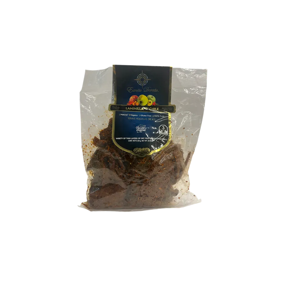 DULCE LAMINILLA CON CHILE ESTRELLA DORADA 250 GRAMOS