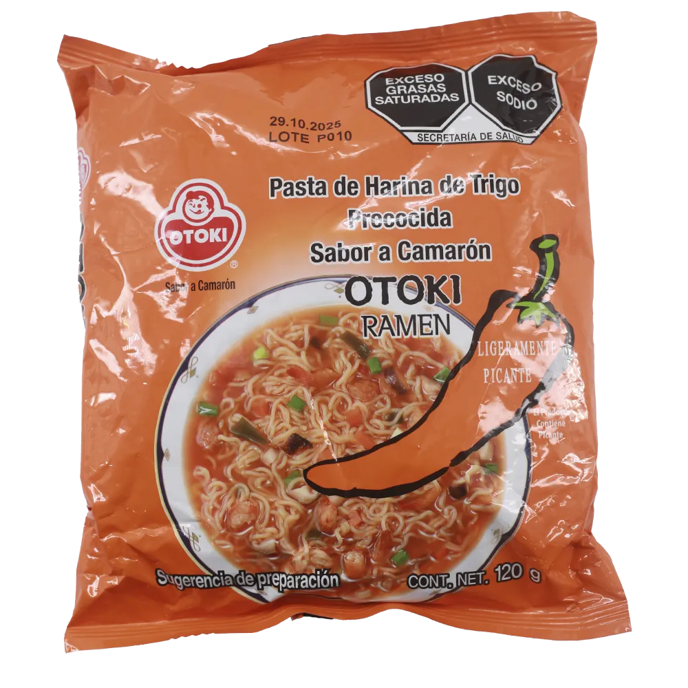 SOPA INSTANTANEA RAMEN CAMARON OTOKI 120 GRAMOS