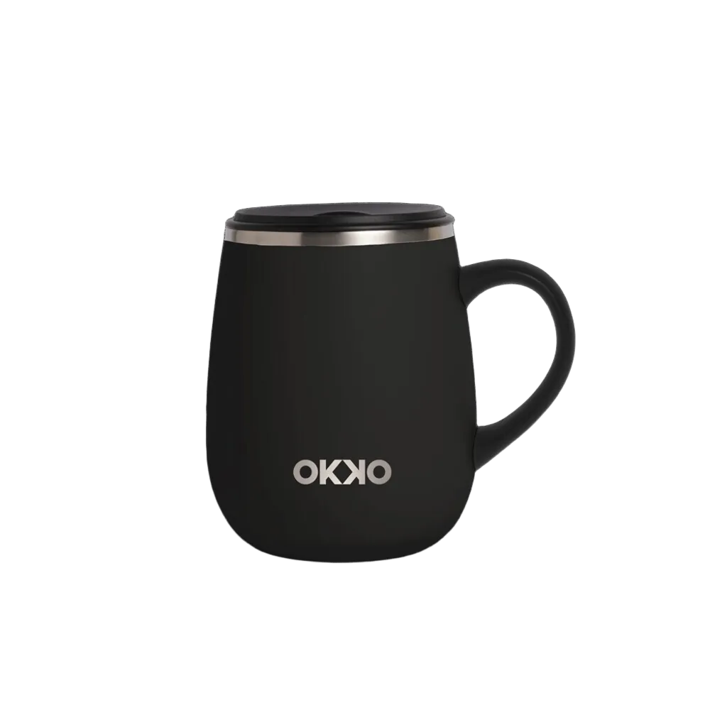 TERMO MONO DE ACERO INOXIDABLE NEGRO OKKO 1 PIEZA