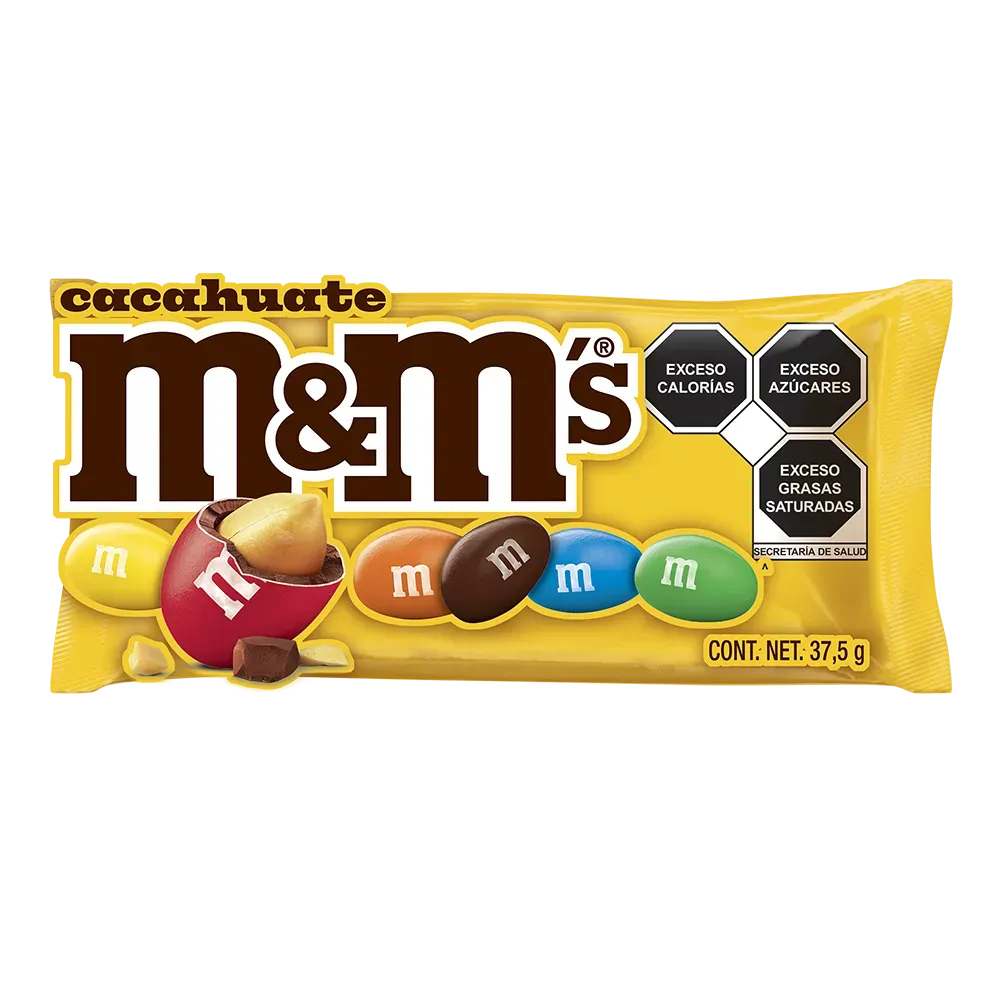 CHOCOLATE CACAHUATE CONFITADO M&M 37.5 GRAMO