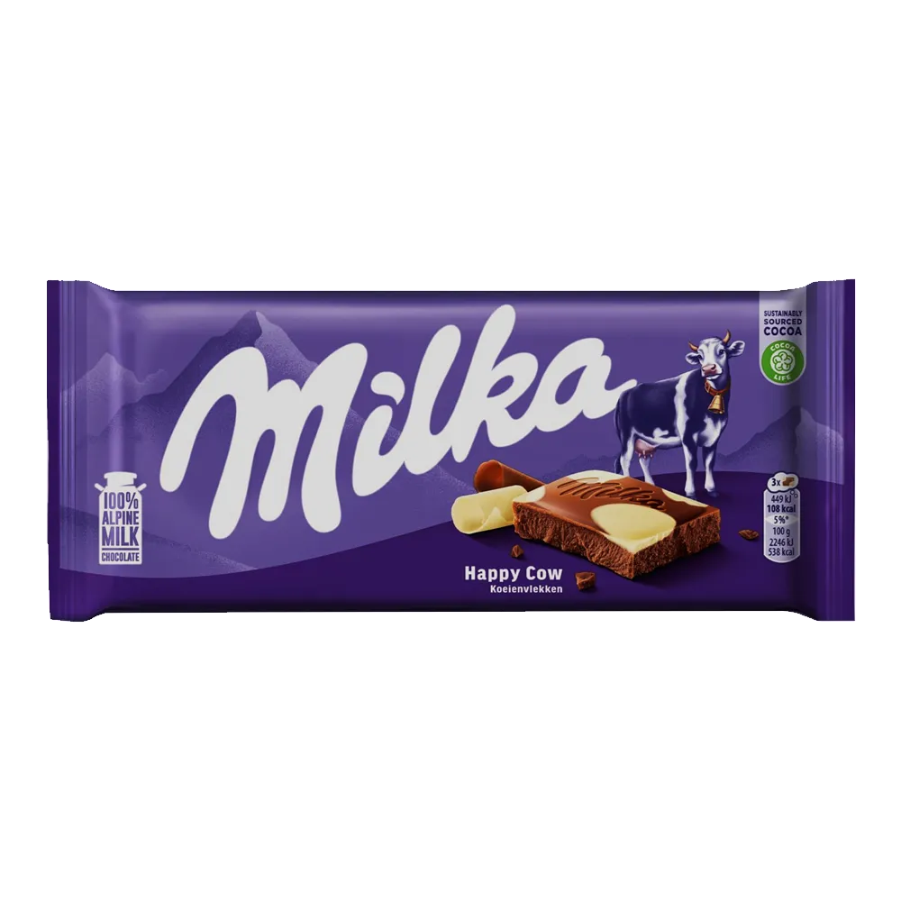 TABLETA CHOCOLATE CON LECHE COWSPOT MILKA 90 GRAMOS