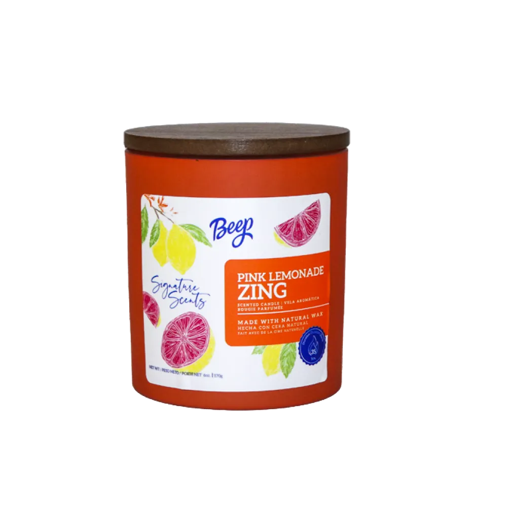 VELA AROMATICA PINK LEMONADE ZING BEEP 1 PIEZA
