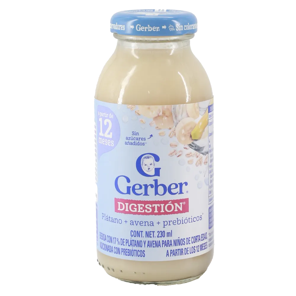 BEBIDA HIDRATANTE PLATANO+ AVENA + PRE GERBER 230 MILILI