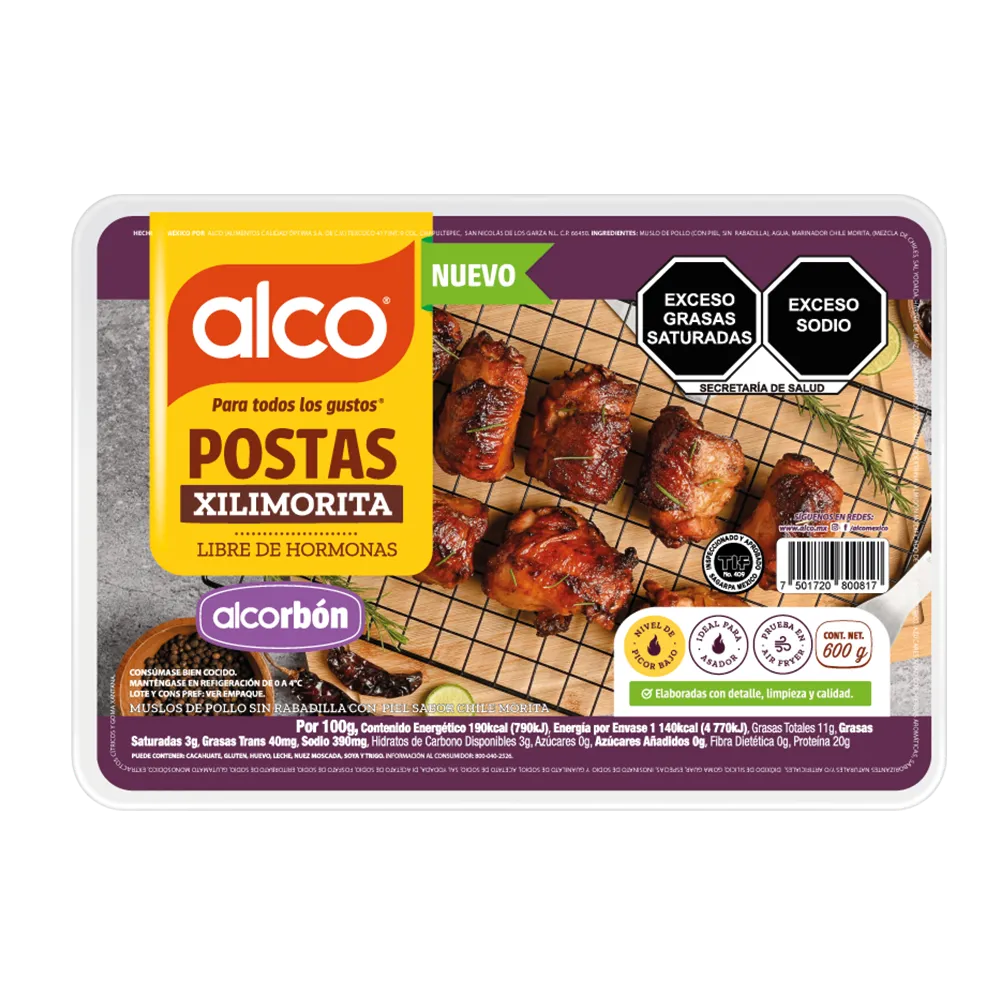 MUSLO DE POLLO POSTA XILIMORITA ALCO 600 GRAMOS