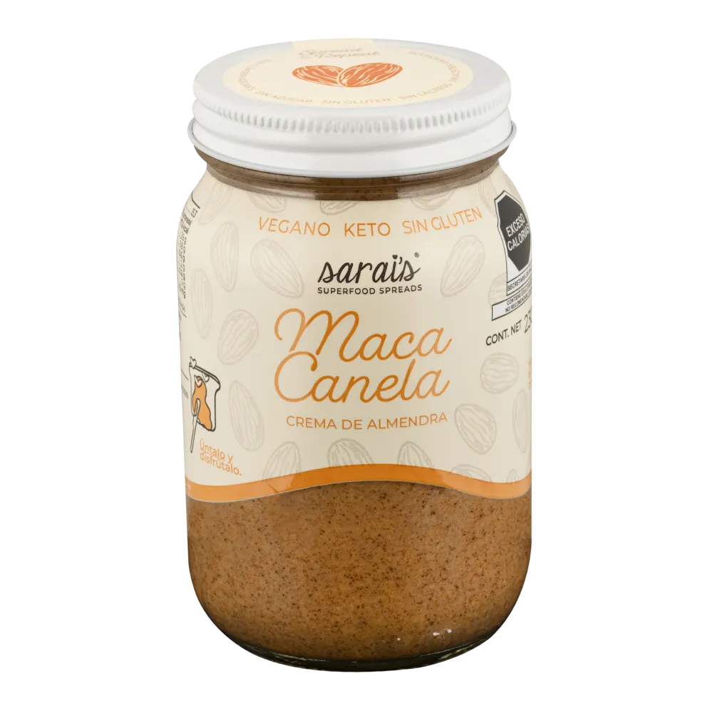 CREMA DE ALMENDRA CON MACA Y CANELA SARAIS 230 GRAMOS