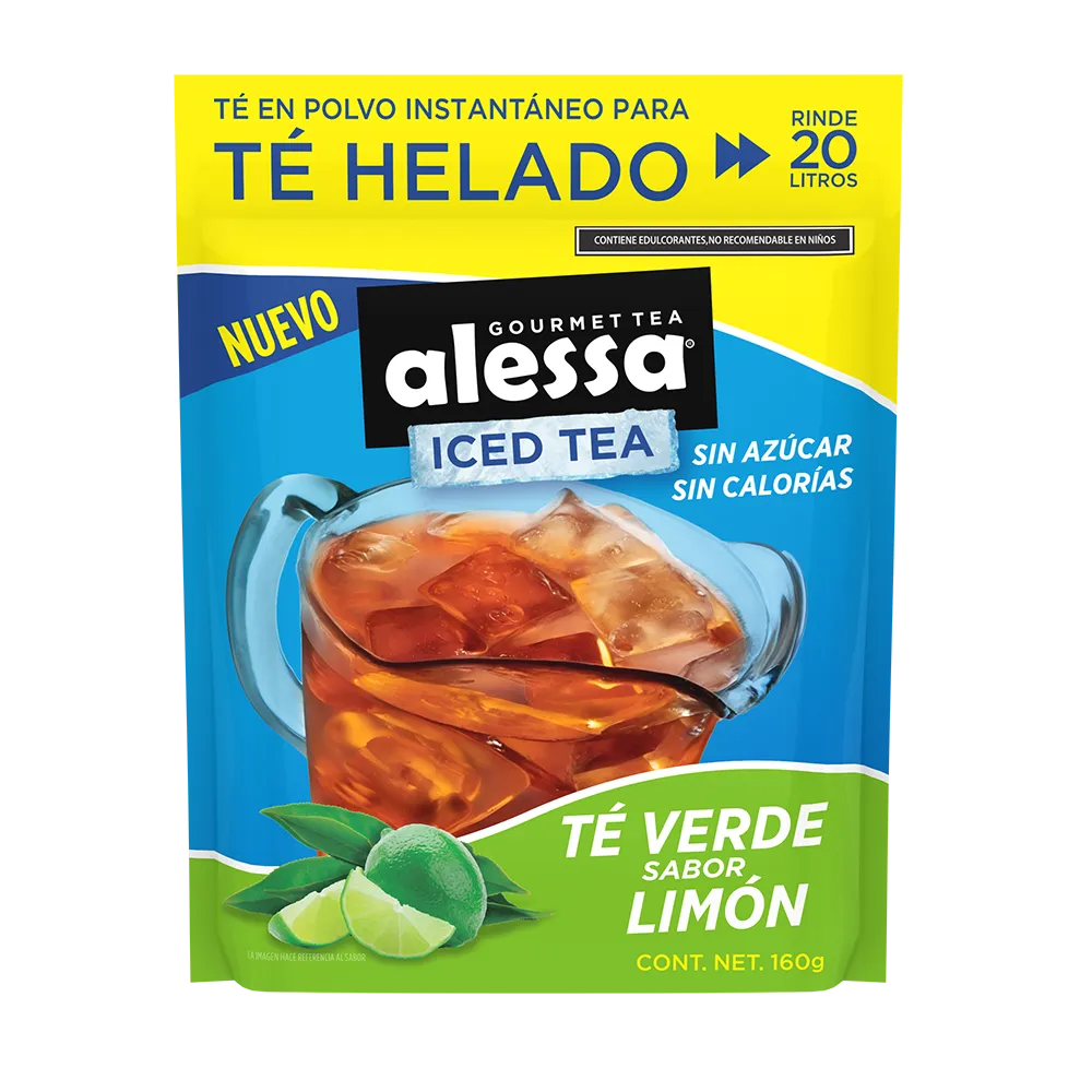 TE SOLUBLE VERDE LIMON 12 PZAS VERDE / LIMON ALESSA 160 GRAMOS