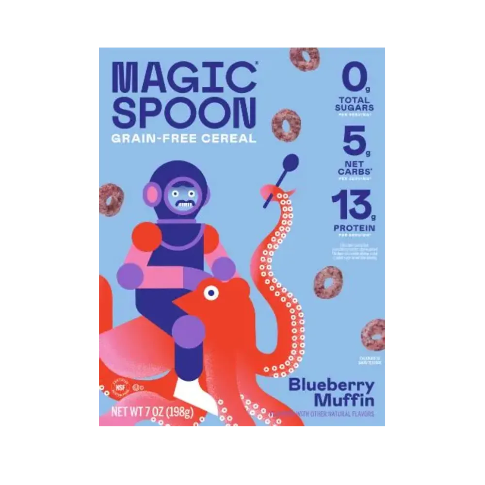 CEREAL CON PROTEINA SABOR MUFFIN DE MORA AZUL MAGIC SPOON 7 ONZAS