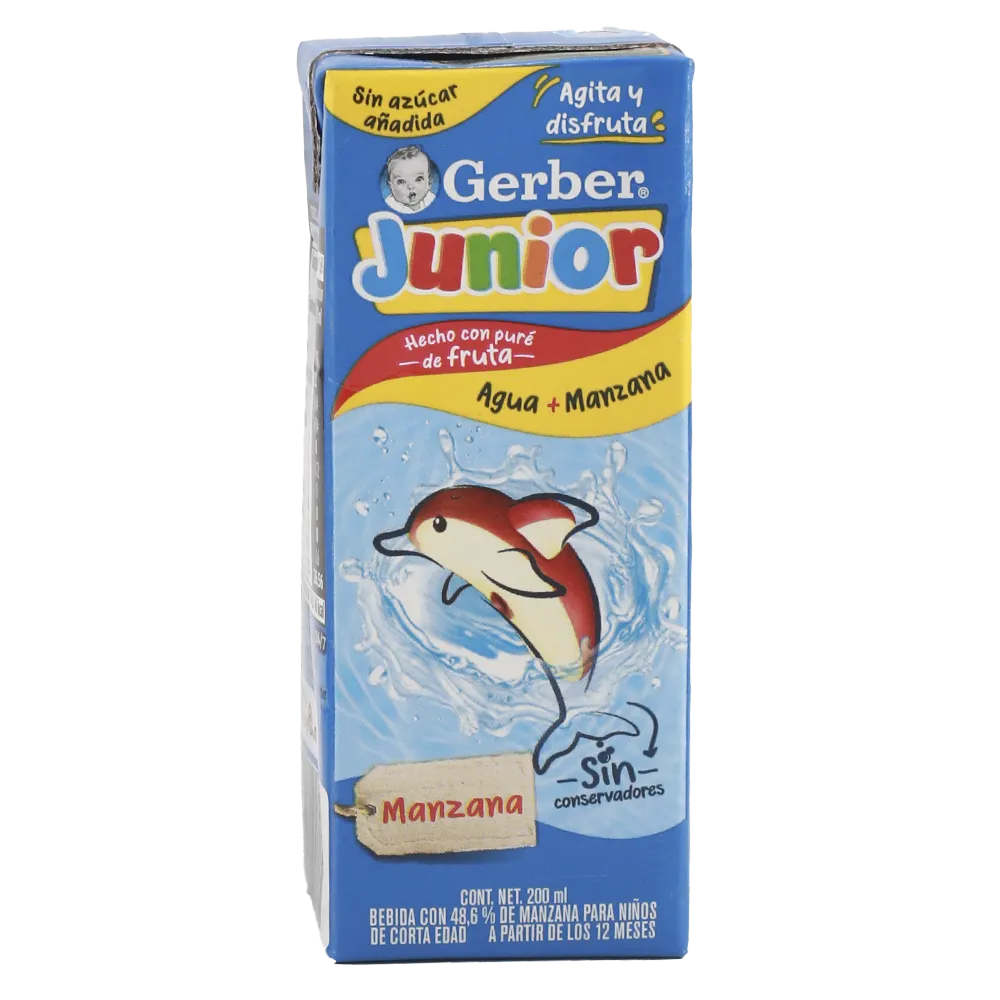 AGUA + MANZANA GERBER 200 MILILI
