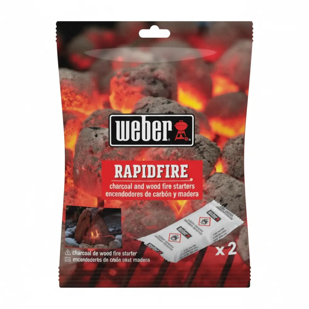 ENCENDEDOR DE CARBN DE 2 PC RAPIDFIRE WEBER 1 PIEZA