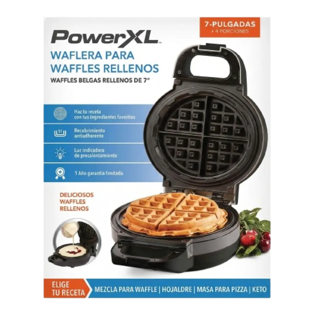 WAFLERA PARA WAFFLES RELLENOS POWERXL 1 PIEZA