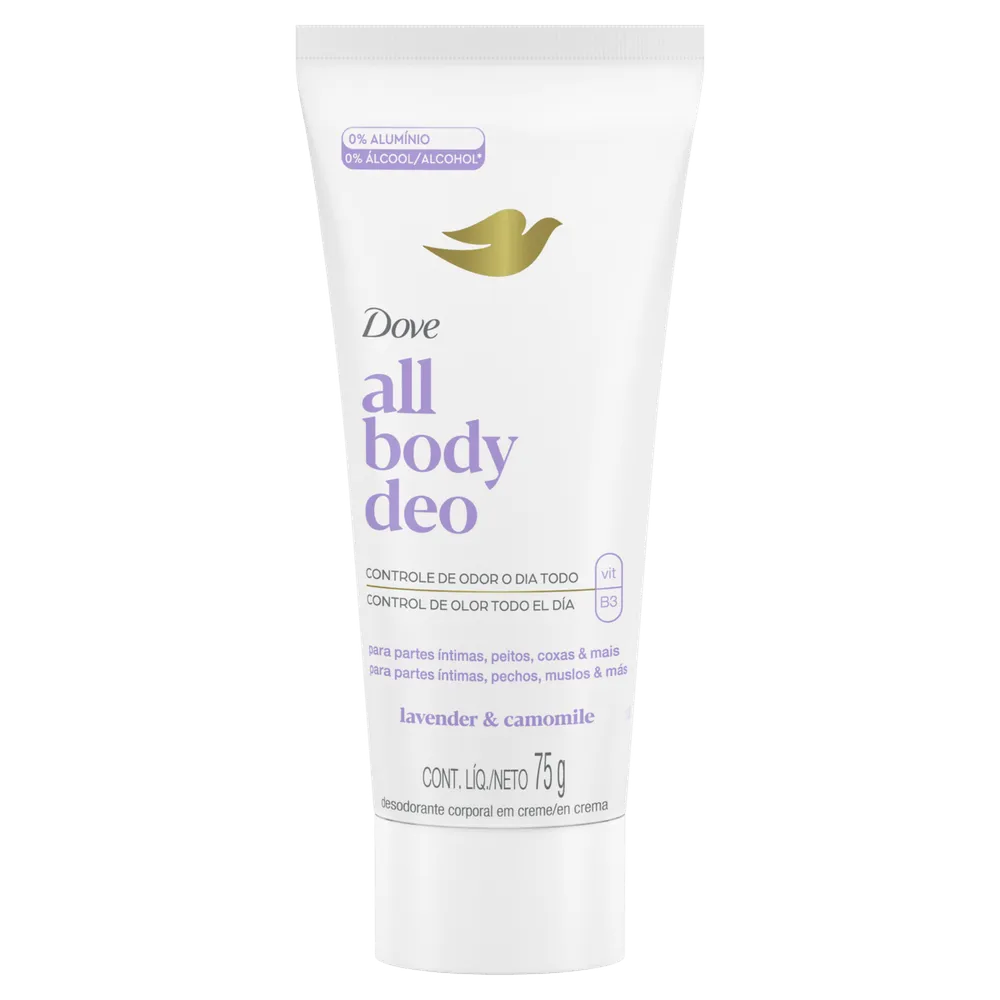 DESODORANTE EN CREMA ALL BODY LAVENDER & CAMOMILE DOVE 75 GRAMOS