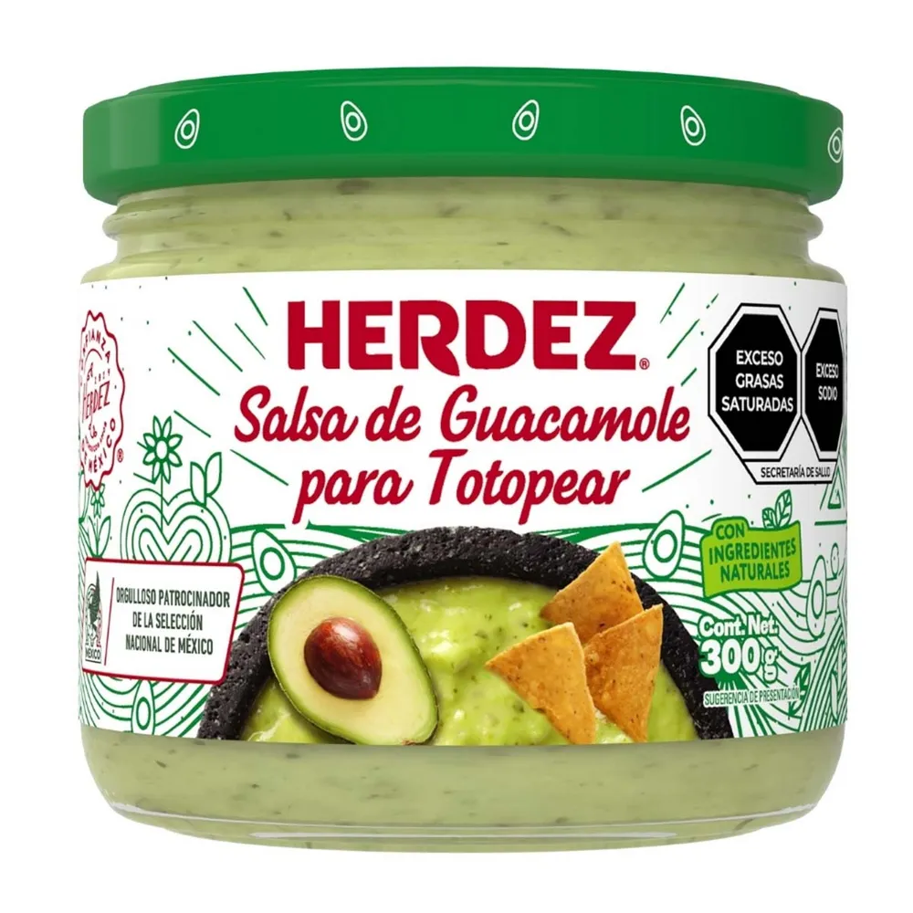 Salsa de Guacamole Herdez para Totopear 300 g HERDEZ 300 GRAMOS