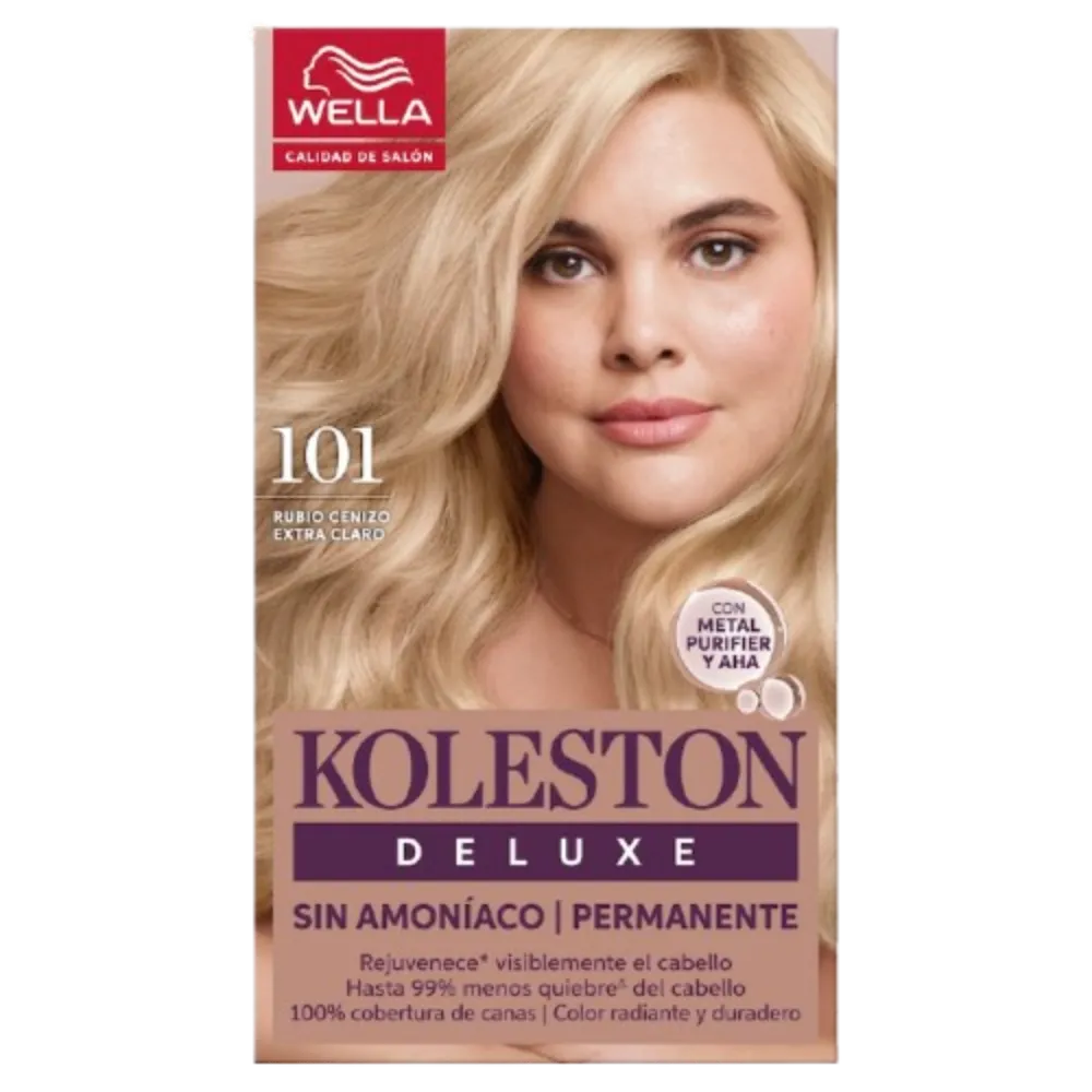 TINTE PARA CABELLO SIN AMONIACO TONO 101 RUBIO CEN KOLESTON DELUXE 1 PIEZA