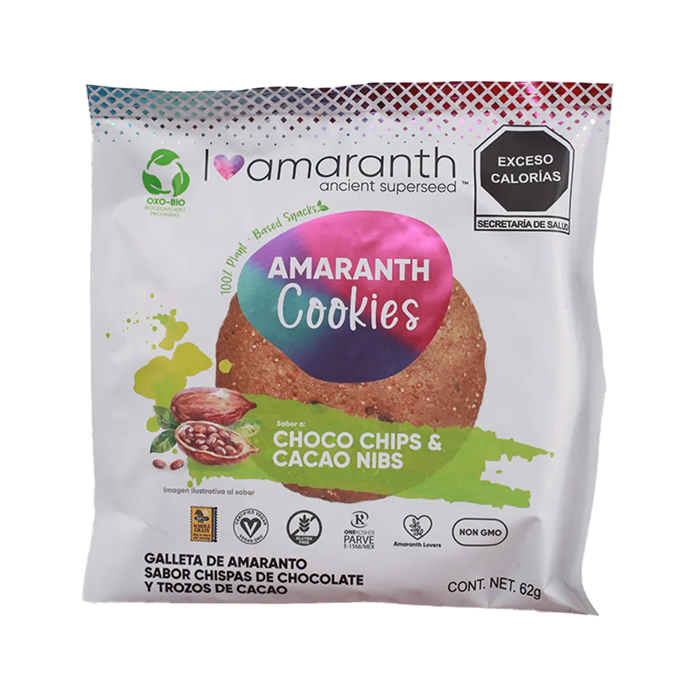 GALLETA DE CACAO I AMARANTH 62 GRAMOS