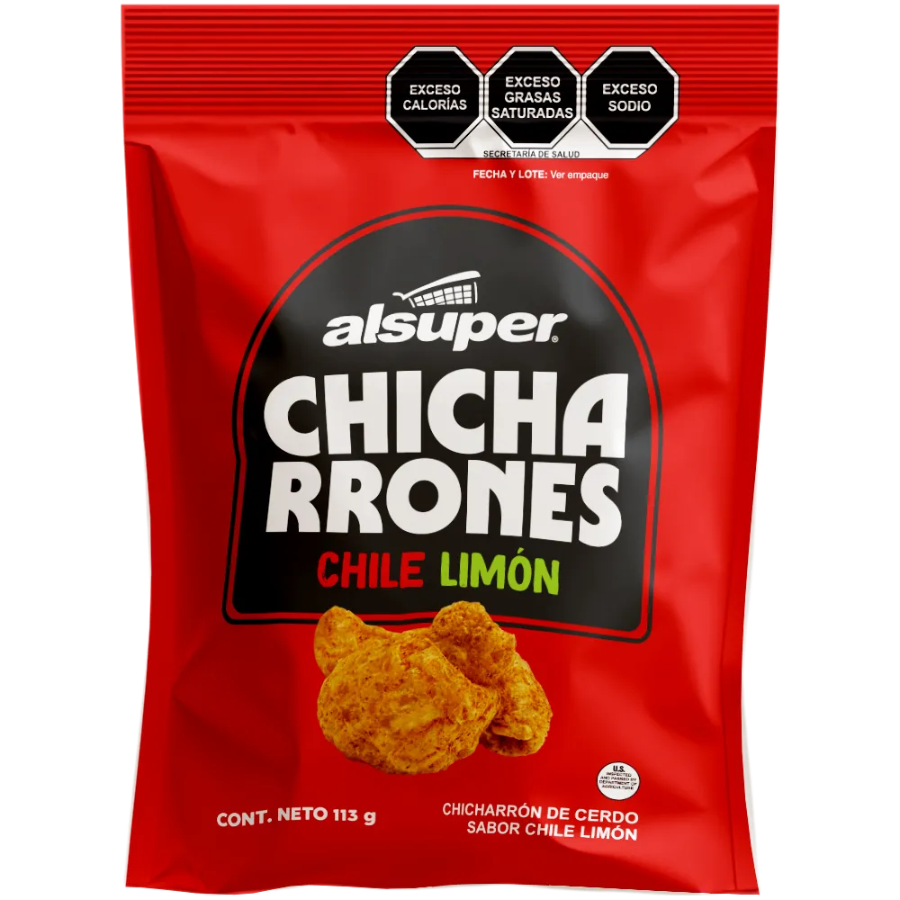 CHICHARRON CHILE Y LIMON ALSUPER 113 GRAMOS