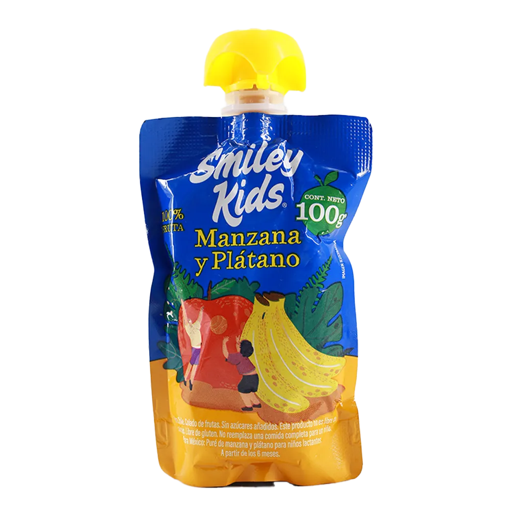 PAPILLA CLASICA MANZANA PLATANO SMILEY KIDS 100 GRAMOS